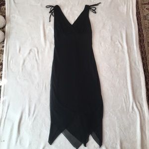Black slip dress